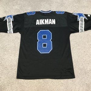 Troy Aikman Vintage Starter NFL Dallas Cowboys Jersey XL Rare Alt Black Style
